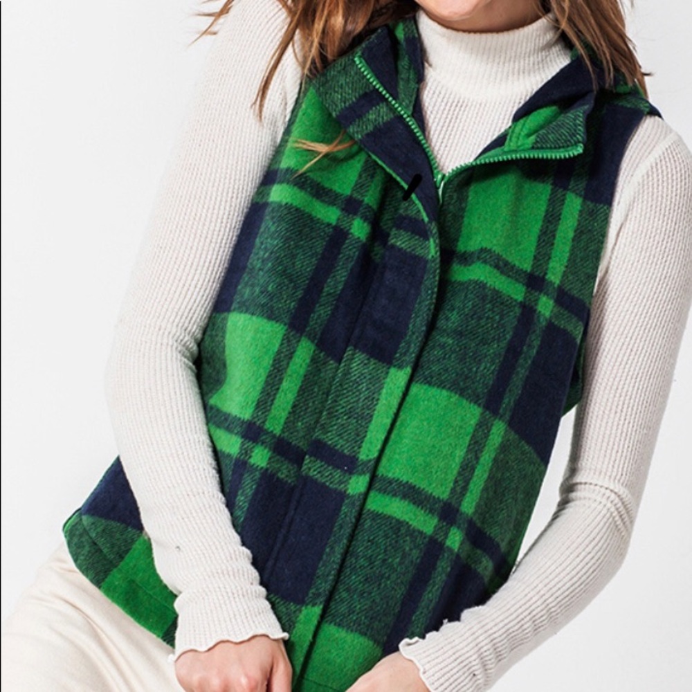 Clearance Buffalo plaid hooded vest